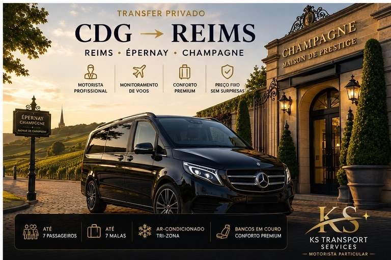 Motorista privado CDG → Reims